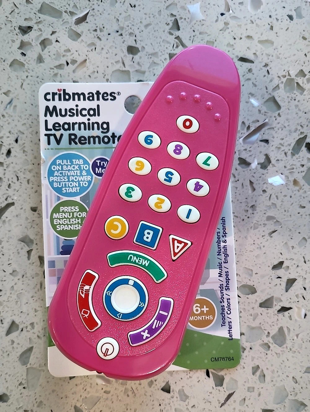 Cribmates Musical Learning TV Remote Control Pink NWT